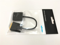 Cable Adaptador DVI a VGA, DVI-D a VGA, 24+1, 25 Pines DVI Macho a 15 Pines VGA Hembra, Conector Convertidor de Video