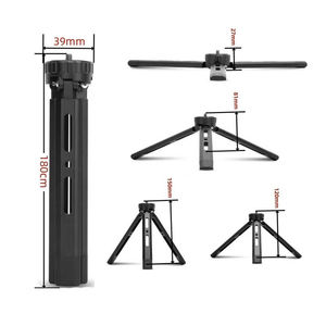 Mini trépied en métal robuste réglable en aluminium Mini trépied portable de bureau pour appareils photo reflex numériques Stabilisateur Lumière LED - Product Image 2