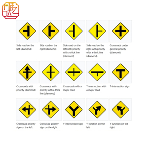 ป้ายเตือนจราจรแบบสากล - ป้ายแสดงลำดับความสำคัญทางแยกทำจากอะลูมิเนียมสะท้อนแสงที่ทนทาน - Product Image 1