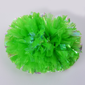 Pompones de Animadora Blancos con Arcoíris, de Plástico Verde y Azul, para Niños y Adultos - Product Image 6