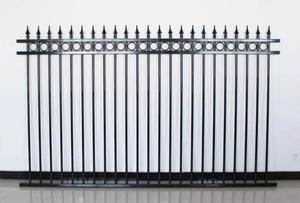 Panneau de clôture métallique à pointe de lance, revêtement poudré, solution pour projets de clôtures murales extérieures - Product Image 2