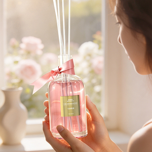 Diffuseur de parfum d'ambiance naturel 100 ml avec bâtonnets, désodorisant liquide en bouteille de verre pour chambre et salle de bain - Product Image 2