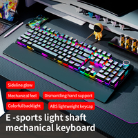 GK515-PRO 104 touches rvb rétro-éclairé USB filaire clavier mécanique à la mode pour PC jeux d'ordinateur bureau apprentissage Teclado nouveau