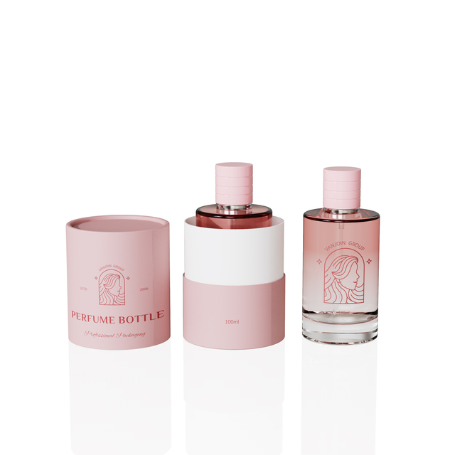 Custom Shape Luxury High Quality 25ml 50ml 100ml Glass Perfume Bottle Magnetic Cap with Paper Tube Box Packaging