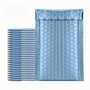 Sobres acolchados metálicos para gafas de sol, sobres acolchados de color azul marino con Logo - Product Image 3