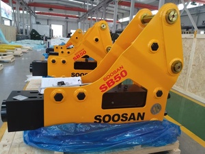 SOOSAN 11-16 ตัน หัวเจาะไฮดรอลิกแบบข้าง รุ่น Sb 50 สำหรับรถขุด รถตักล้อยาง รถแบคโฮ พร้อมเครื่องยนต์ หัวเจาะ ค้อนเจาะ และปั๊ม - Product Image 6