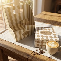 Porte-gobelets et boîte à biscuits pliables en carton gaufré personnalisé 350G