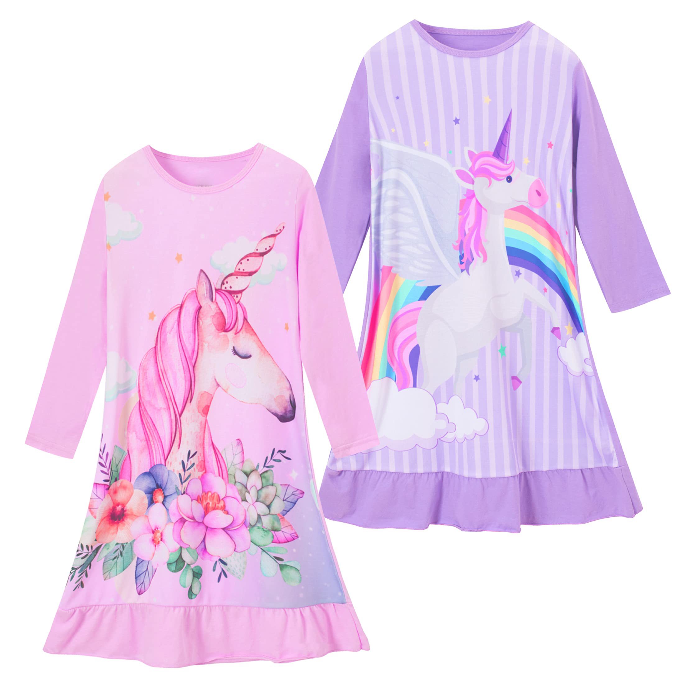 Unicorn(flower Pink_rainbow Purple)