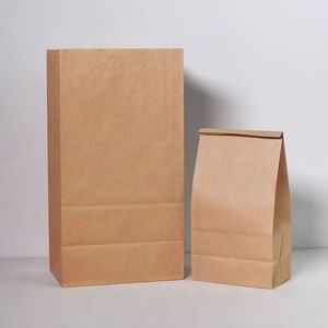 Bolsas de Compra Desechables Rectangulares Económicas, Aptas para Alimentos, Bolsas de Papel Kraft Personalizadas para Llevar con Impresión de Logotipo en Relieve - Product Image 3