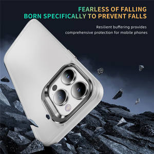 Coque de téléphone portable translucide et douce pour la peau avec cadre d'objectif d'appareil photo en métal, antichoc en PC+TPU pour <span class=keywords><strong>iPhone</strong></span> 17 Pro <span class=keywords><strong>Max</strong></span> 16 15 14 13 12 - Product Image 3