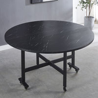 Moderne Esszimmer möbel Luxus runder faltbarer Esstisch Mesa Comedor Marmor klappbarer Esstisch