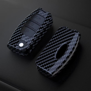 Housse de protection pour clé de voiture en Fiber de carbone, pour Ford Fiesta Focus 2 Ecosport Kuga Escape Falcon Territory B-max C-max Galaxy, accessoires - Product Image 2