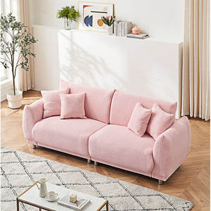 Loveseat غطاء متعدد الألوان مناسب للعائلات تصميم فني من القماش بمقعدين مع أغطية وسادة - Product Image 2