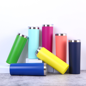 Custom Logo Laser <b>Engraved</b> 304 Stainless Steel Sublimation Powder Coated <b>Blank</b> 20Oz 20 Oz Skinny Straight <b>Tumbler</b> With Straw Lid - Product Image 1