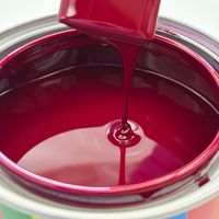 Peinture automobile polyuréthane rouge foncé 2K à prix d'usine, résistante aux intempéries, haute brillance, pour carrosserie automobile