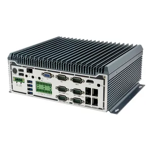 Fanless industrial computer embedded pc with Intel i5-7267U 5LAN 6COM 2*DDR4 support Wi n7 or Linux
