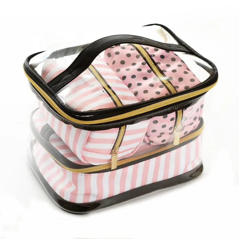 Kosmetik taschen Reise veranstalter Kultur beutel Set Pink Makeup Storage Hänge tasche