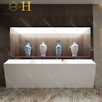Galerie d'art moderne Musée de la conception de meubles d'intérieur Vitrine en verre antique avec porte en verre automatique Vitrine de musée