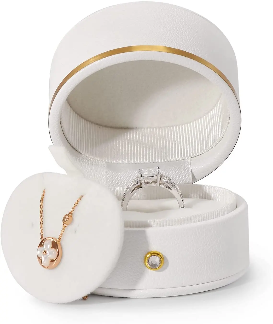 Kotak Perhiasan Kulit Multifungsi, Kalung Hadiah Cincin Pernikahan, Anting-Anting, Kotak Hadiah, Cincin Pertunangan, Kotak Kulit Kualitas Tinggi Kustom