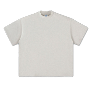 T-shirt pour homme à manches courtes, col rond, uni, en coton peigné, 230 grammes, 100% coton, respirant, unisexe, taille plus - Product Image 4
