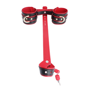 DV9001-XQ2 Kunstleer Heren Bdsm Bondage Kraag Polsbanden Dubbellaags Stimulatie Hot-Selling Set - Product Image 2
