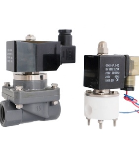 DHF11-5 1/4 inch chống ăn mòn axit kiềm kháng hóa chất 12V PTFE solenoid valve với LED chỉ số ánh sáng - Product Image 3
