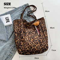 Sacs à main pour femmes, grand sac à bandoulière, sac fourre-tout léopard, sac vintage, sac de tous les jours pour l'école, le pique-nique, les voyages et le shopping