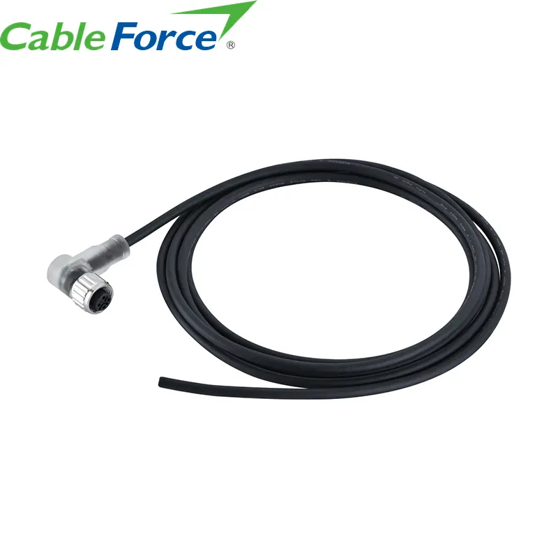 Cableforce-reemplazo para camión RKC4.4T-P7X2-5/TEL M12 hembra, 4 pines, 5M, conector de Cable moldeado con pantalla LED