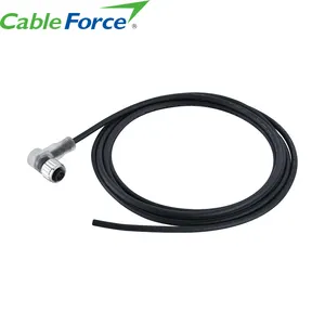 Cableforce Ganti Ke Truck RKC4.4T-P7X2-5/TEL M12 Female 4 Pin 5M Cable Connector Molded With LED Display