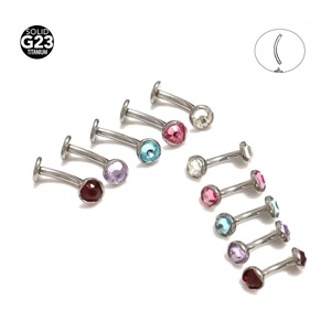 2025 elegante ombligo anillo tendencia sexo cristal ombligo plátano ASTM F136 <span class=keywords><strong>titanio</strong></span> acero cuerpo <span class=keywords><strong>Piercing</strong></span> joyería al por mayor - Product Image 1