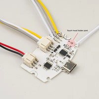 Panneau lumineux LED SMD 5V 3CCT avec variateur d'intensité, rechargeable par USB, commande tactile, circuit imprimé à traversé le mur, télécommande