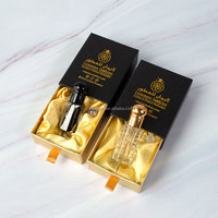 Mini flacons d'attar en verre octogonaux de 3 ml, 6 ml, 10 ml, 12 ml avec bouchon fantaisie en alliage et applicateur en verre/bille métallique pour huiles essentielles