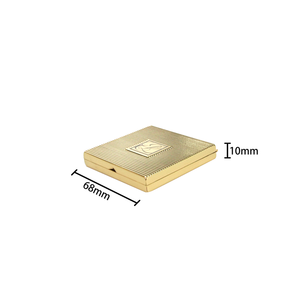 Logo personalizzato alla moda galvanotecnica quadrato dorato doppio lato tasca portatile pieghevole portatile trucco <span class=keywords><strong>specchio</strong></span> compatto - Product Image 2