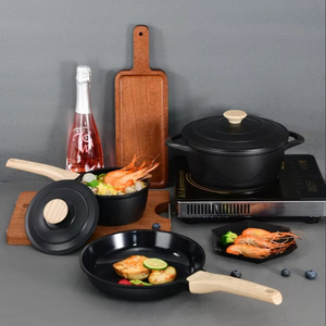 Recién llegado, juegos de ollas y sartenes para el hogar, juego de utensilios de cocina de aluminio con revestimiento antiadherente - Product Image 1
