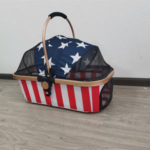 Poussette de voyage en tissu rouge <span class=keywords><strong>pour</strong></span> <span class=keywords><strong>chien</strong></span>, sac de transport <span class=keywords><strong>pour</strong></span> animaux de compagnie, chat, poussette <span class=keywords><strong>pour</strong></span> animaux de compagnie, poussette de jogging, poussette grande taille - Product Image 5