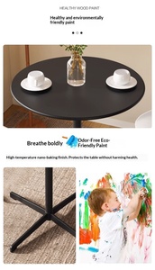 Set Tavolo e Sgabelli in Acciaio al Carbonio con Piano Rotondo per Caffè, Casa, Ufficio, Balcone, Patio, Arredamento da Pranzo con Due Sedie - Product Image 3