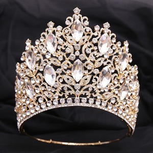 HP5223 Queen Crown Tiara Headpiece 5,5 pulgadas Aleación de alta calidad boda <span class=keywords><strong>postizo</strong></span> Rhinestone diamante para Festival de mujeres - Product Image 2