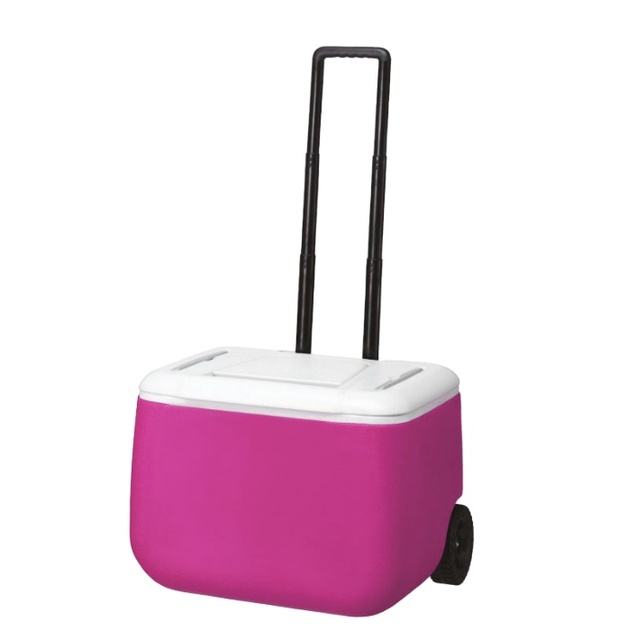 HSp Hard case Plastic Trolley Cooler Bag Box, Wheeled Hardside Insulated Ice Box,roller Ice Cooler Box Rigid Refrigerated case