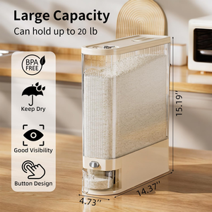 Rice Bucket Household Insect-proof and Moisture-proof sealed Food-grade Rice <b>Jar</b> Rice Box Flour High-end <b>Storage</b> - Product Image 2