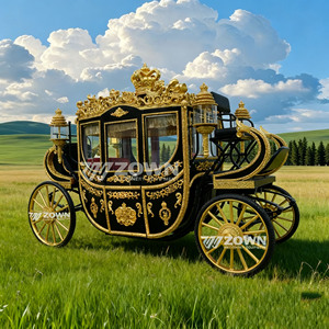 Charrette royale personnalisée pour mariages et événements, charrette à chevaux élégante à vendre - Product Image 3