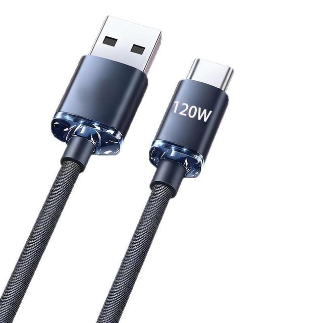 120W USB C Cable 6A Super Fast Charge Cable Phone Charger Type C Wire