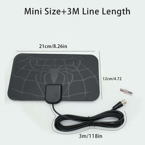 Atwe dvbt DVR T2เสาอากาศ<span class=keywords><strong>ทีวี</strong></span><span class=keywords><strong>ดิจิตอล</strong></span>ภายในอาคาร25DBI รับสัญญาณสูง uhf/vhf ช่วงความถี่ VSWR 1.5 ABS วัสดุติดผนังสำหรับ<span class=keywords><strong>ทีวี</strong></span> - Product Image 3