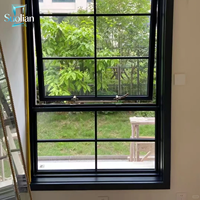 Ventana Francesa de Aluminio con Vidrio Templado Aislante de Alto Rendimiento, Proveedor Personalizado de Fábrica