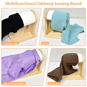 Planche à repasser pour tailleur avec housse en coton rembourrée, base robuste en pin, pour usage domestique et studio de couture - Product Image 5