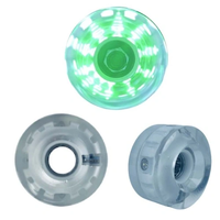 Roues de patins à roulettes en PU lumineuses auto-génératrices de lumière, lot de 4, double rangée
