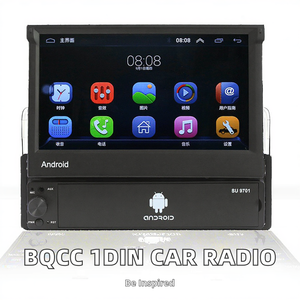 Bqcc 1din phổ Android 13 xe Đài phát thanh stereo 7 "có thể thu vào màn hình GPS navigation FM/RDS/AM/BT Carplay gương liên kết 1 năm - Product Image 3