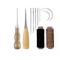 Kit d'outils de couture DIY avec fil noir, kit de couture à la main pour débutants, portable, pour usage domestique