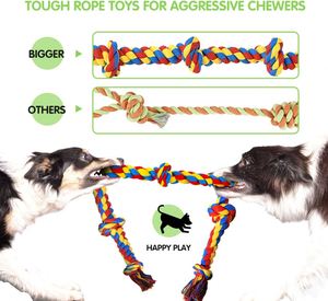 Cuerda de Juguete para Perros Tejida Sostenible, Ecológica, con Asa de Tela y Pelota Resistente a la Abrasión - Product Image 3