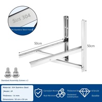 Support mural robuste pour mini-split, unité extérieure de climatisation, capacité de charge 600 LBS, pour climatiseur sans conduit, pompe à chaleur, climatiseur de fenêtre, support extérieur