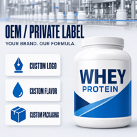 Poudre de Protéine de Lactosérum Isolat Vanille Sans Gluten Marque Privée OEM ODM Nutrition Sportive Masse Musculaire Shake